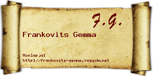 Frankovits Gemma névjegykártya
